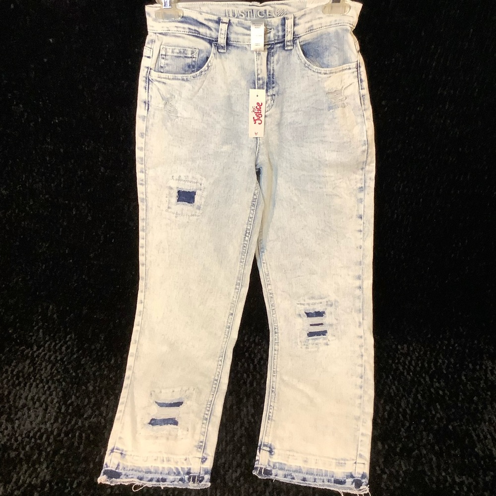 Justice Tattered Ripped Jeans